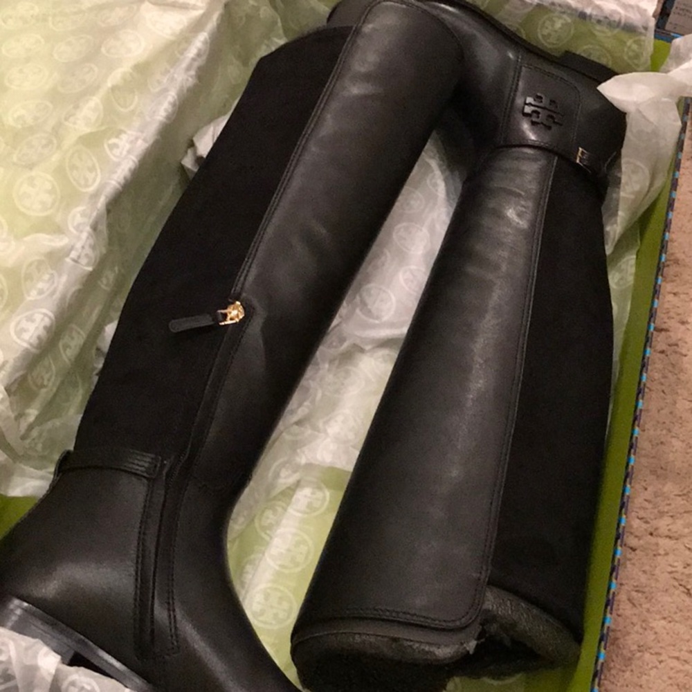 Tory Burch Wyatt Over the Knee Boot. Calf Leather